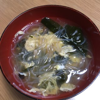春雨の卵スープ